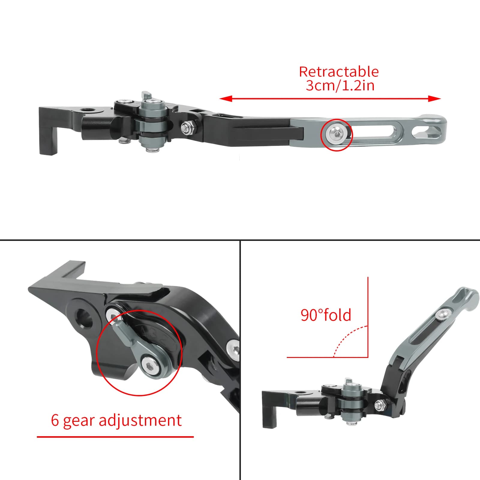 Levier de frein et d'embrayage pliable et extensible, accessoires réglables pour moto BMW K1200R SPO
