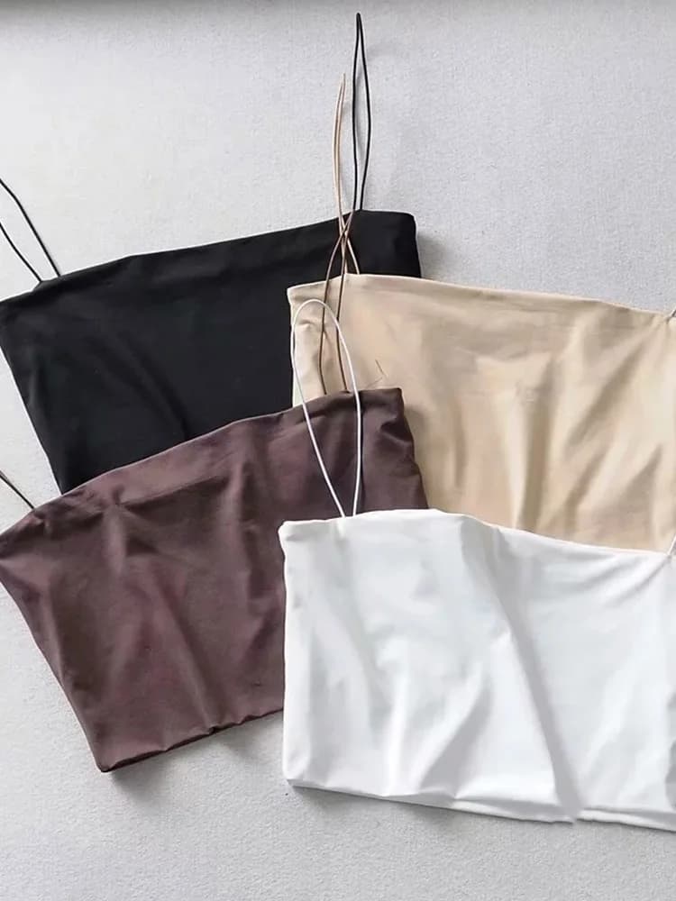 Nouveau débardeur court sexy en coton élastique pour femme, collection été 2026