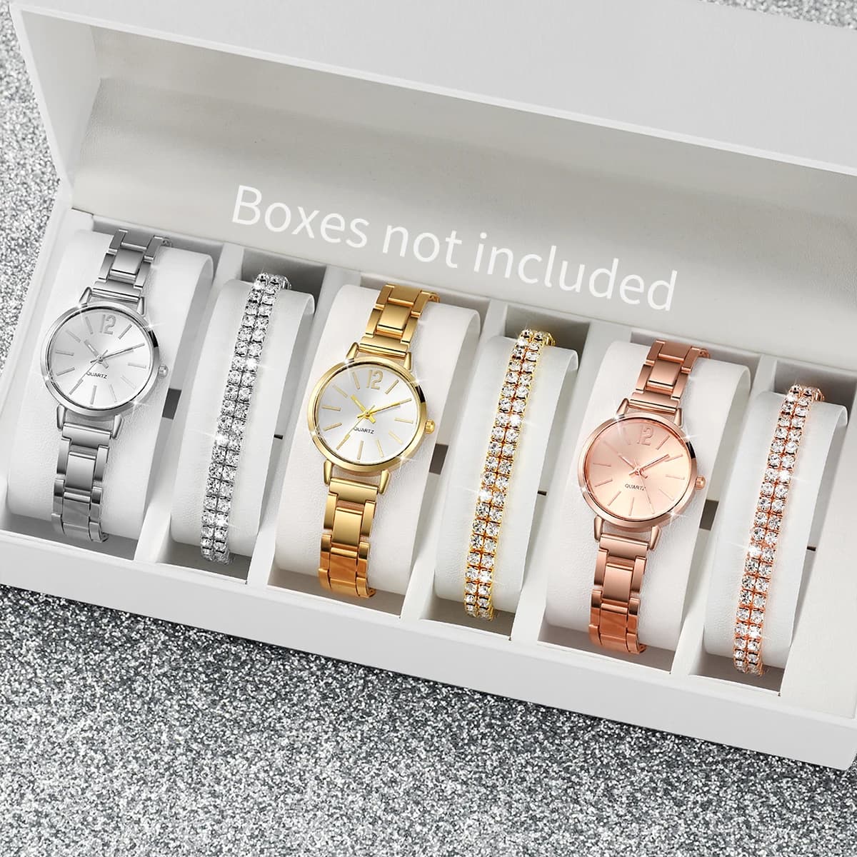 6 pièces/ensemble montre pour femme mode bracelet en acier montres à Quartz ensemble de bracelets en
