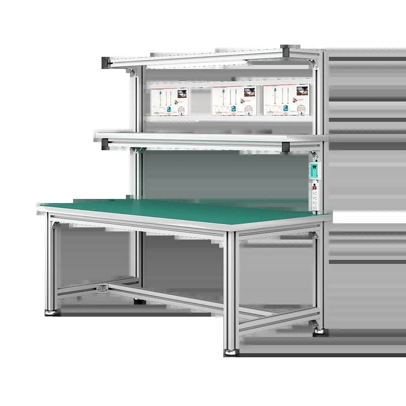 Banc de travail en alliage d'aluminium antistatique, table d'inspection de maintenance, console d'as