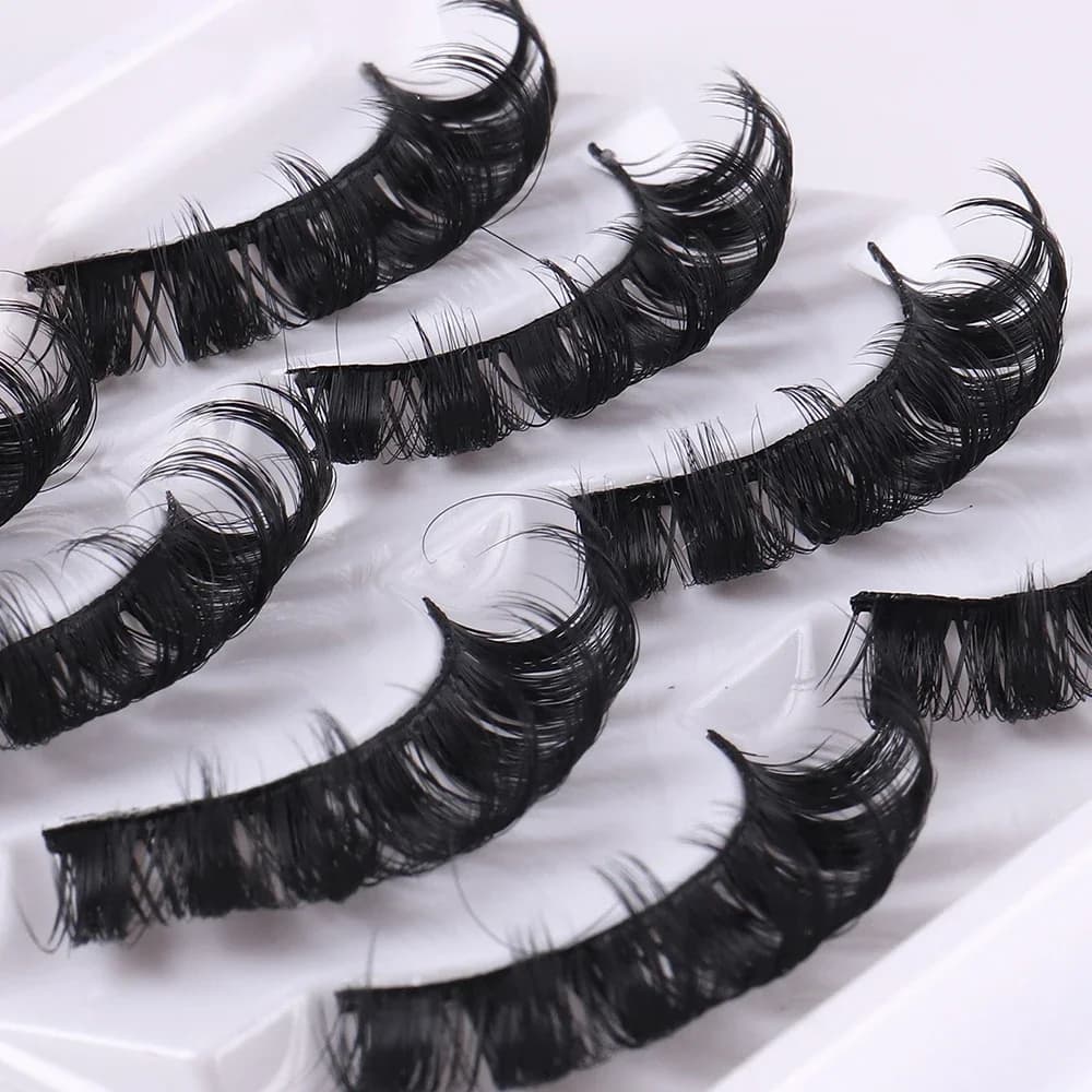 4 paires de cils à bande russe cils de vison moelleux faux cils 3D cils de Volume russe faux cils