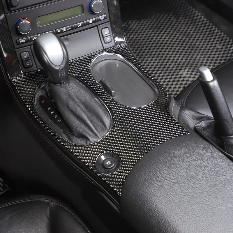 Autocollant de décoration de porte de panneau de commande central de voiture, fibre de carbone soupl