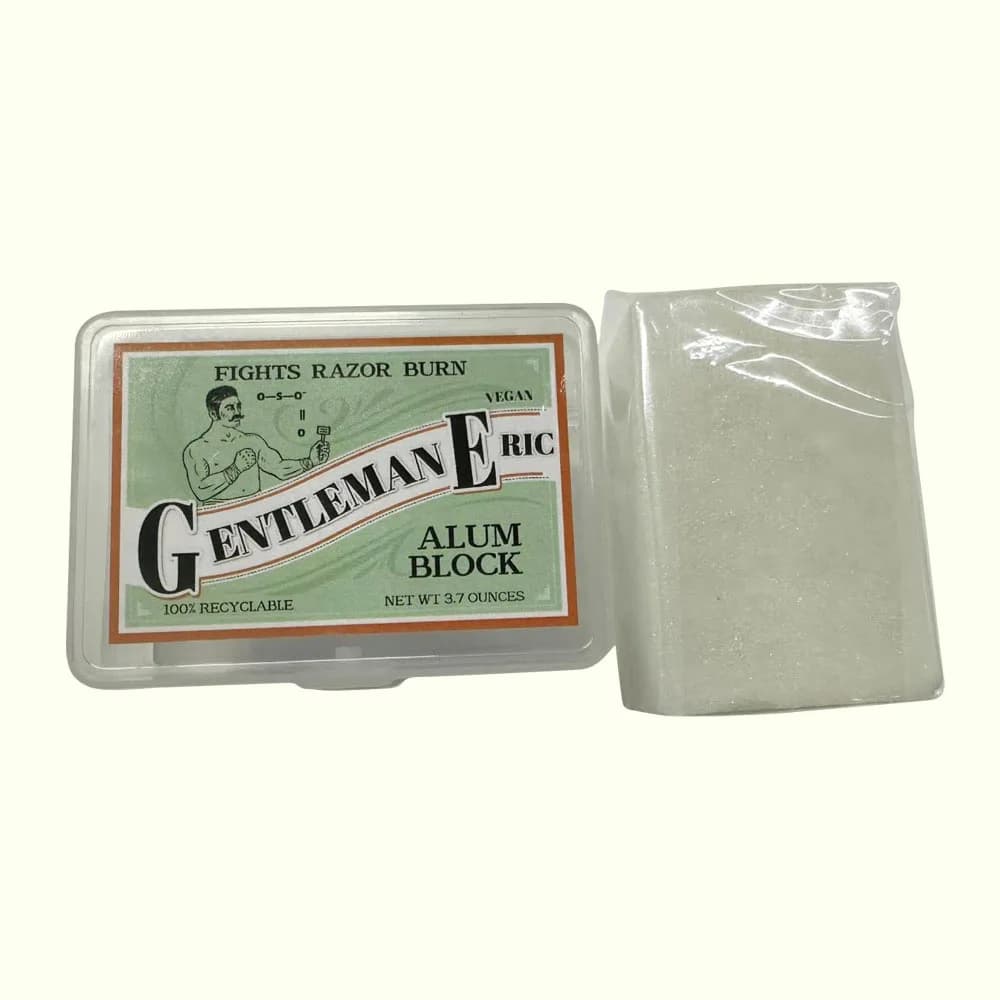 Bloc d'alun de 3.7oz dans un boîtier en plastique, rasage de voyage, soulagement styptique, pierre d