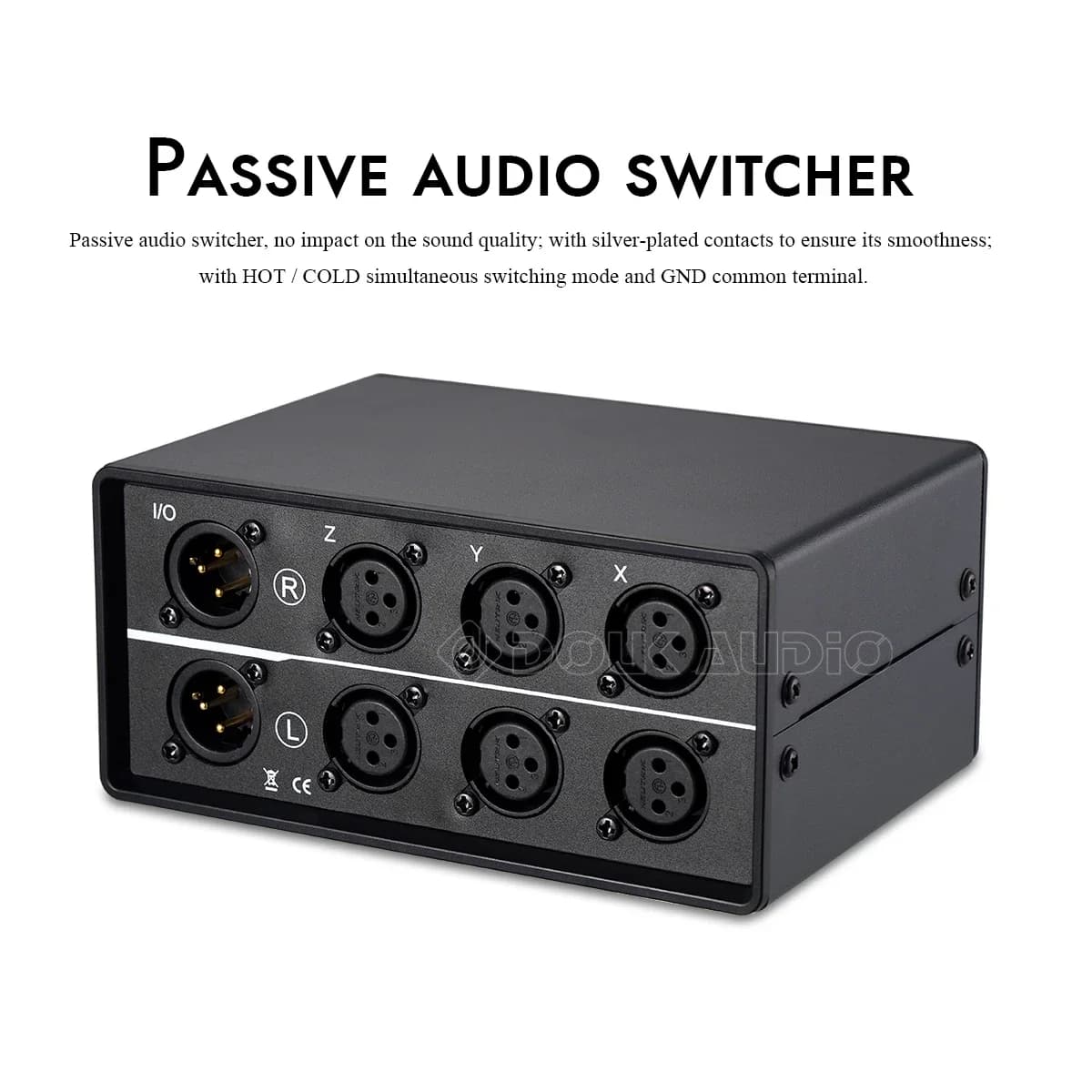 Nobsound-Mini répartiteur audio mécanique à 3 voies XLR, sélecteur passif, stéréo 1(3)-IN-3(1)-OUT, 