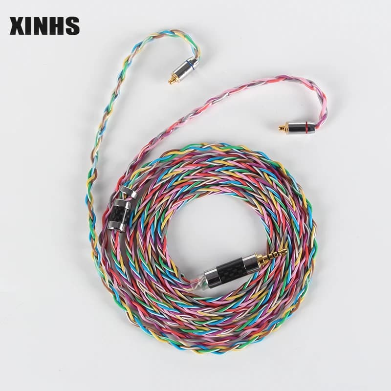 XINHS – câble de mise à niveau pour écouteurs en alliage de cuivre argenté, 8 brins, 480 cœurs