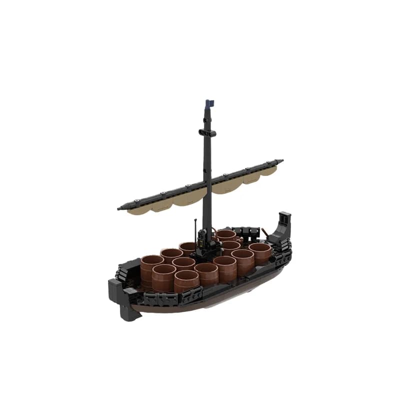 347 pièces MOC Hobbit Seigneur des Anneaux Bard S Bateau Modèle de construction en blocs à assembler