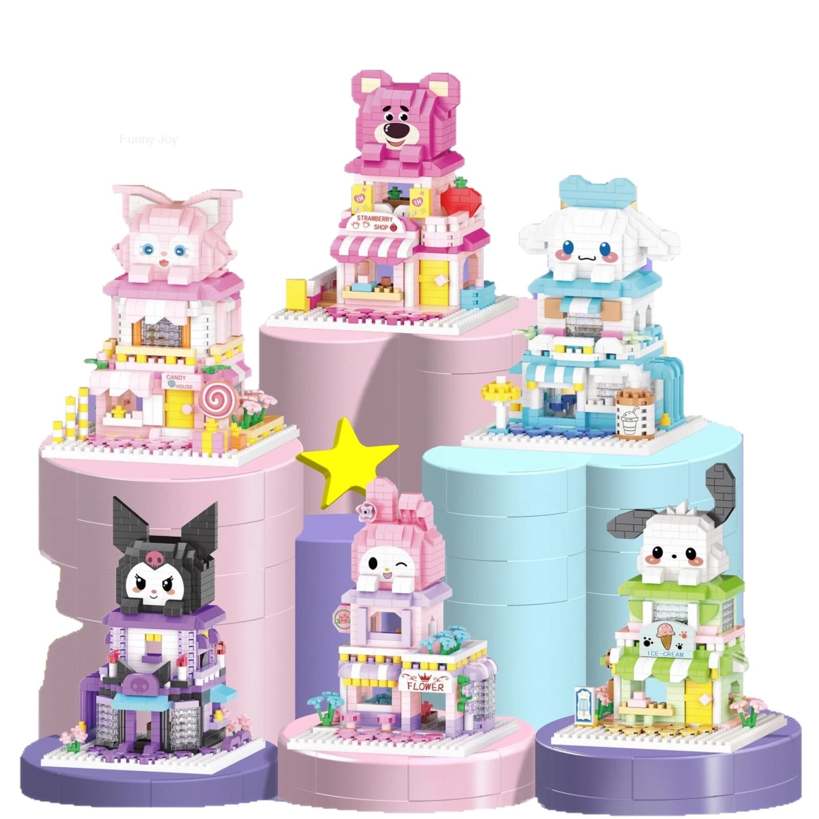 Blocs de construction de dessins animés Hello Kitty, Kuromi, My Melody, Cinnamoroll, jouet de poupée