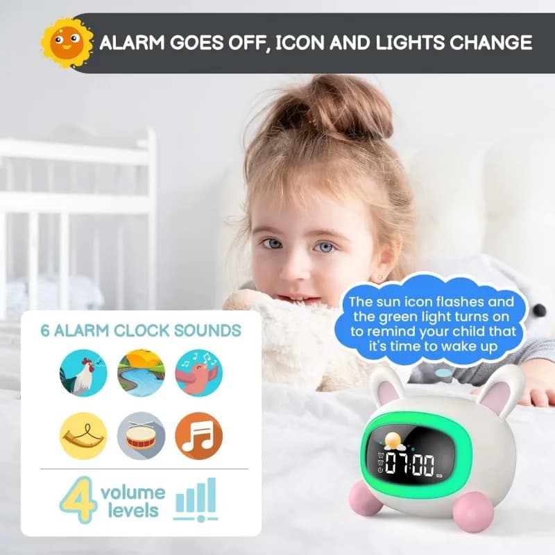 Réveil pour enfants Ok to Wake Children avec formation au sommeil et machine sonore, cadeau d'annive