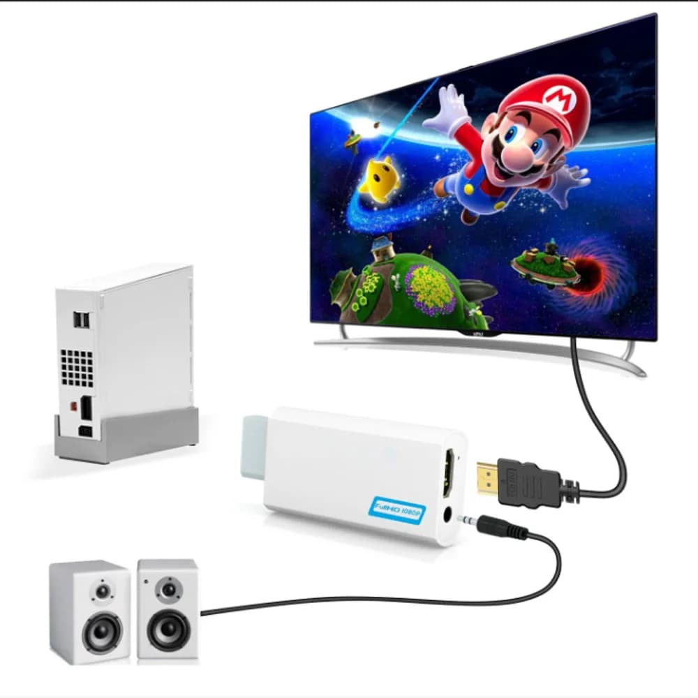 Full HD 1080P HDMI Compatible Convertisseur Adaptateur HDMI Convertisseur 3.5mm Audio pour PC HDTV M