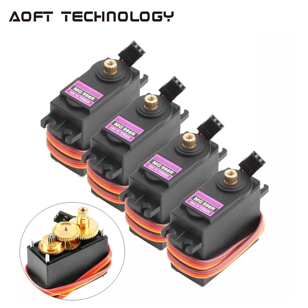 Servomoteurs numériques 13KG 15KG, 4 pièces, MG995 MG996R, engrenage tout en métal pour JR voiture R