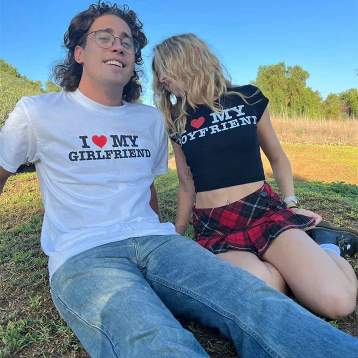 T-shirt manches courtes pour femmes, estival et à la mode, en coton, avec I LOVE MY BOYFRIEND