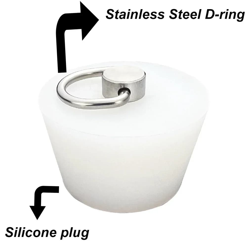 Bouchon Conique en Caoutchouc de Silicone de 16 à 66mm, Bouchons Solides avec Anneau en D en Acier I