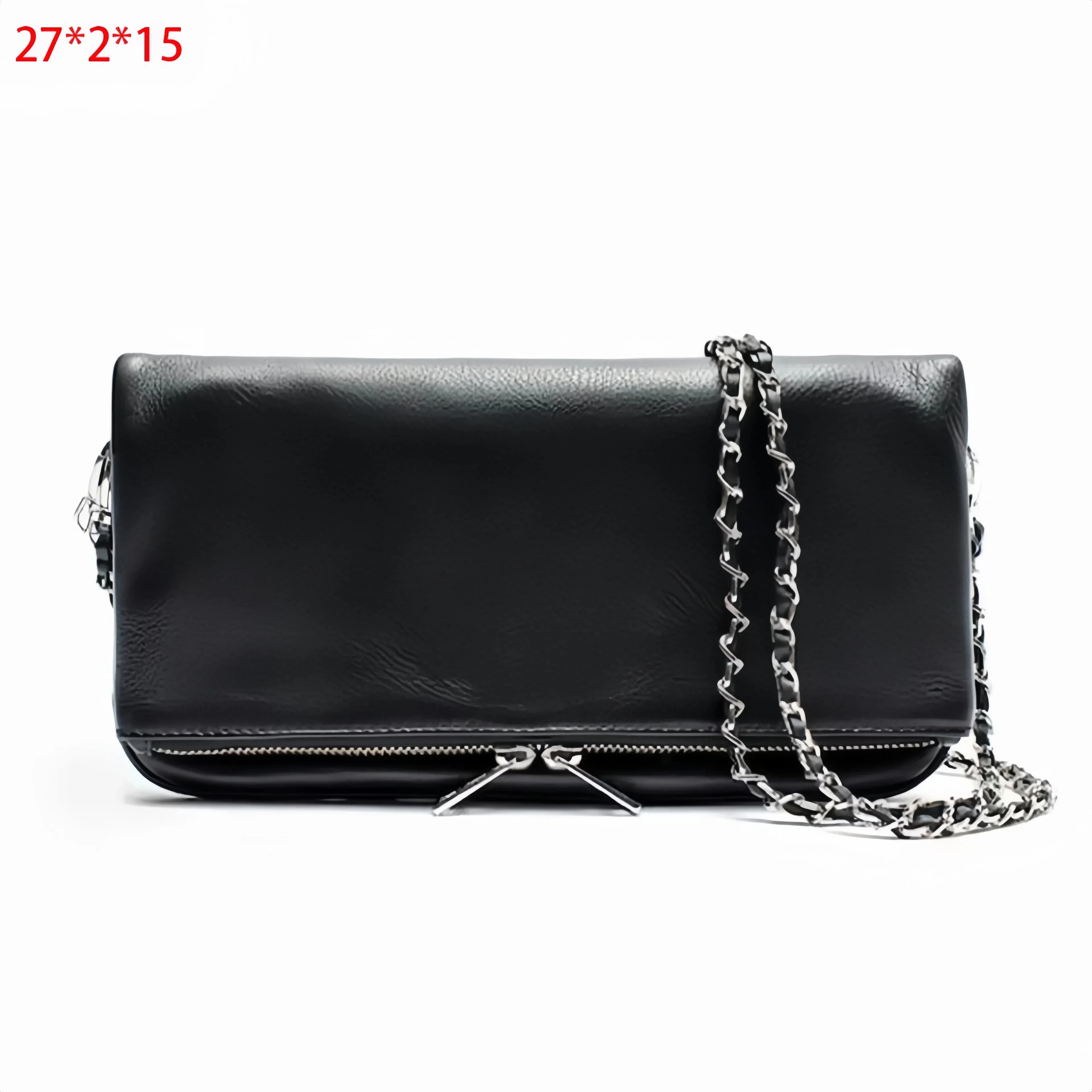 Sac à main à bandoulière à ailes pour femmes, sac enveloppe noir classique avec sangle de chaîne en 
