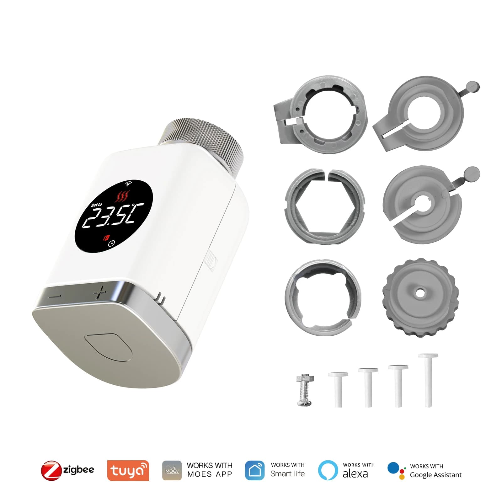 MOES Tuya – vanne de radiateur thermostatique intelligente Wifi/ZigBee, application Programmable TRV
