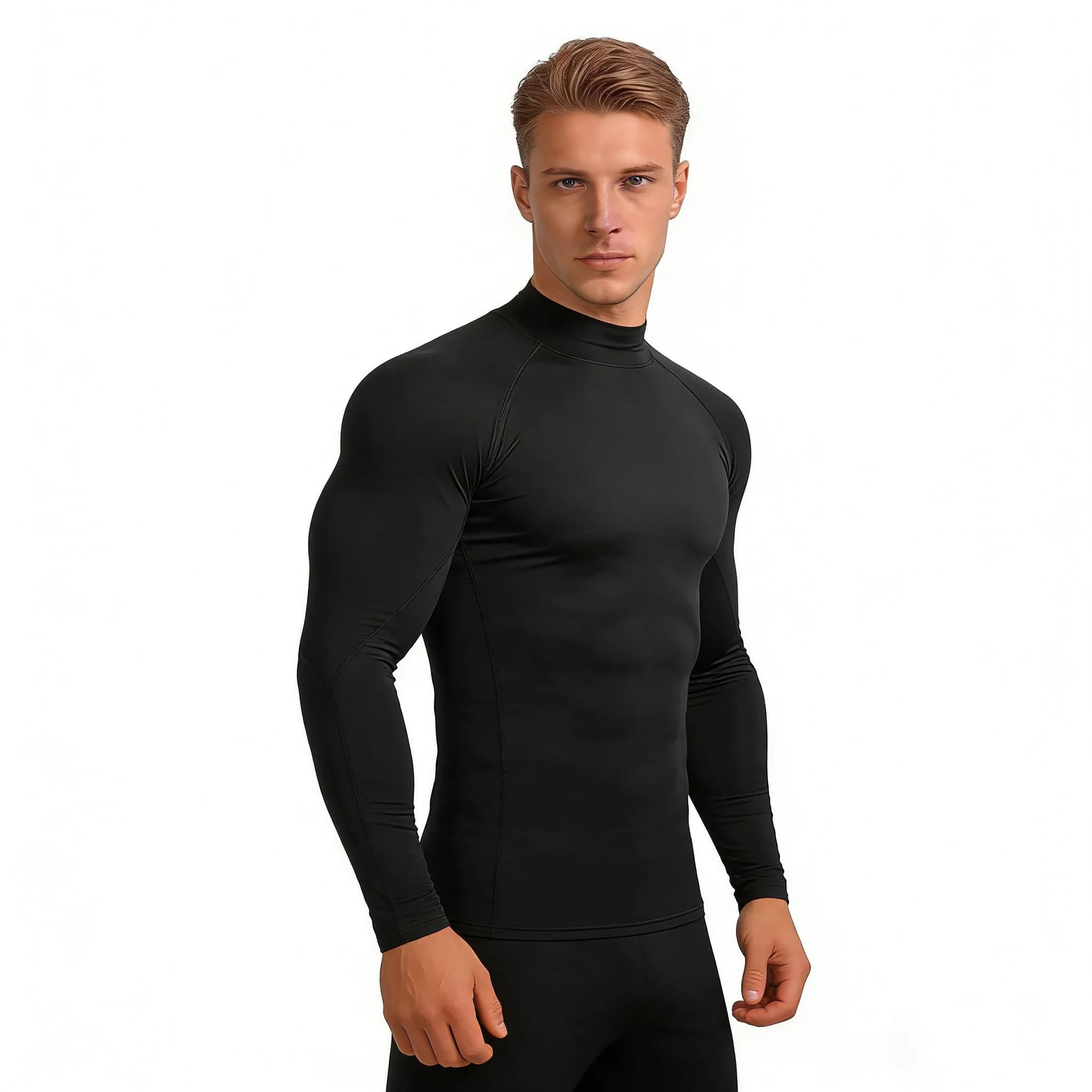 Chemise de Compression hommes à manches longues vêtements de sport hommes hauts t-shirt élastique Ho