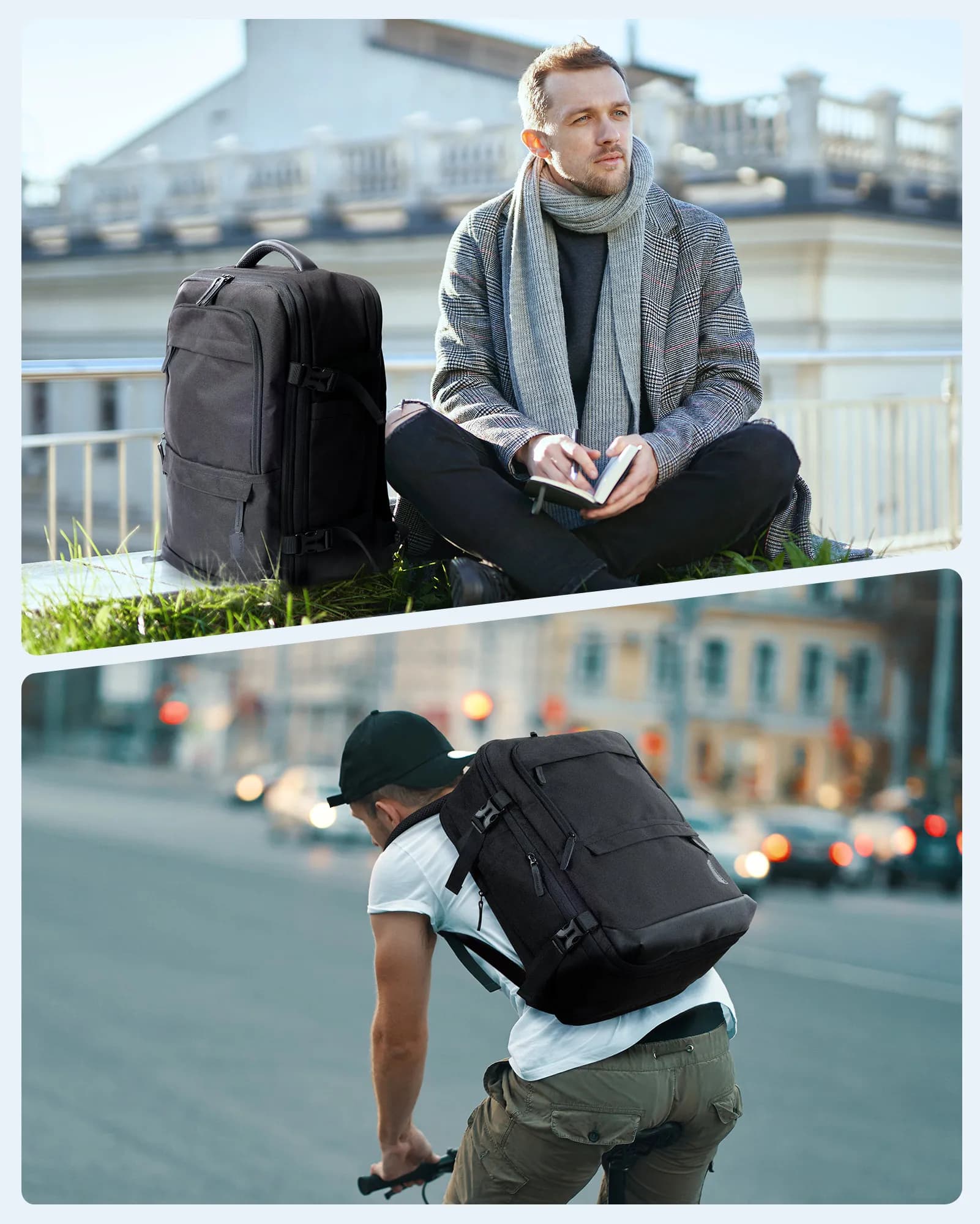 4 pièces 40L cabine de voyage sac à dos BAGSMART 17.3 ''sac à dos pour ordinateur portable compagnie