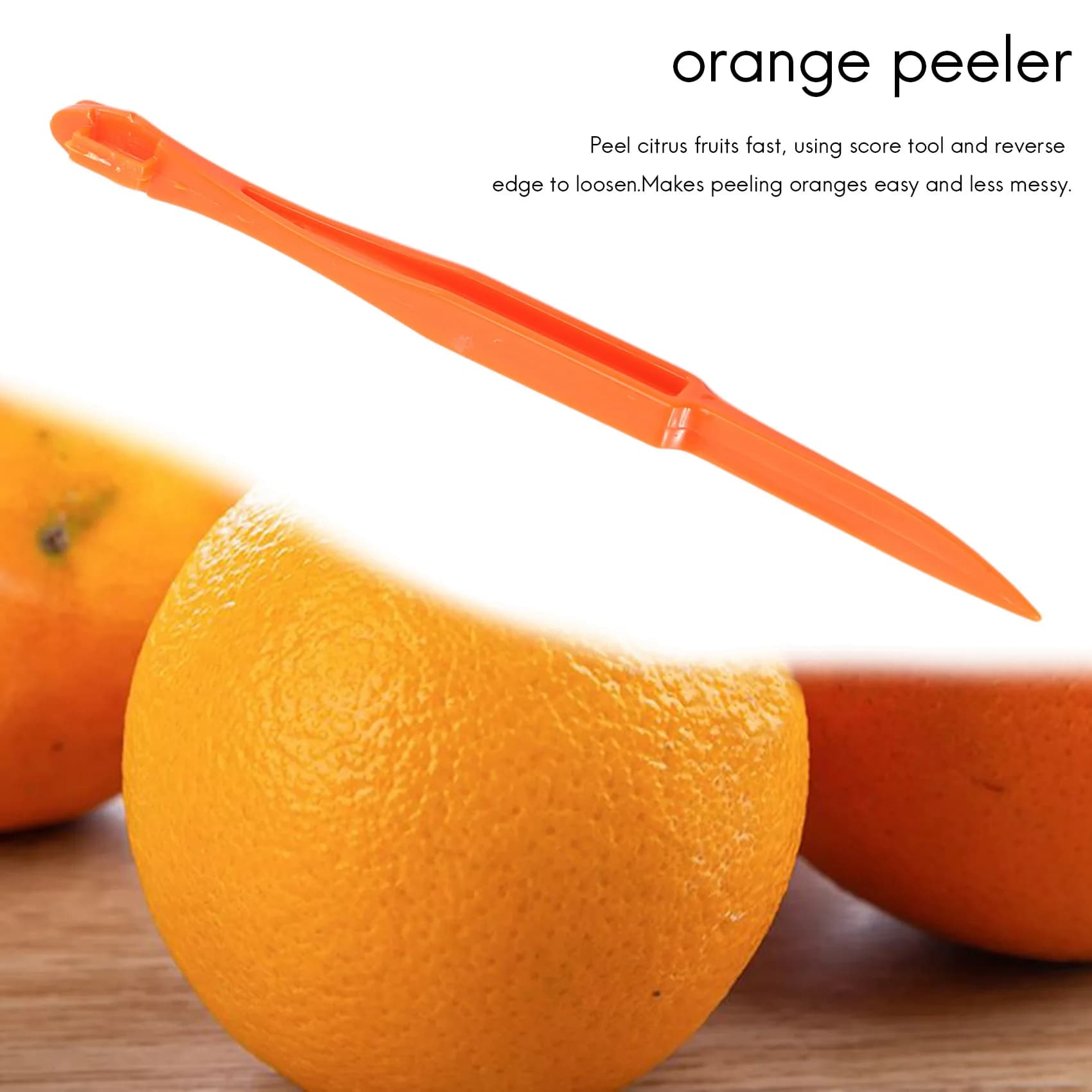 Éplucheur de chauffe-citron en orange vif, outil de cuisine, document facile, 6 pièces
