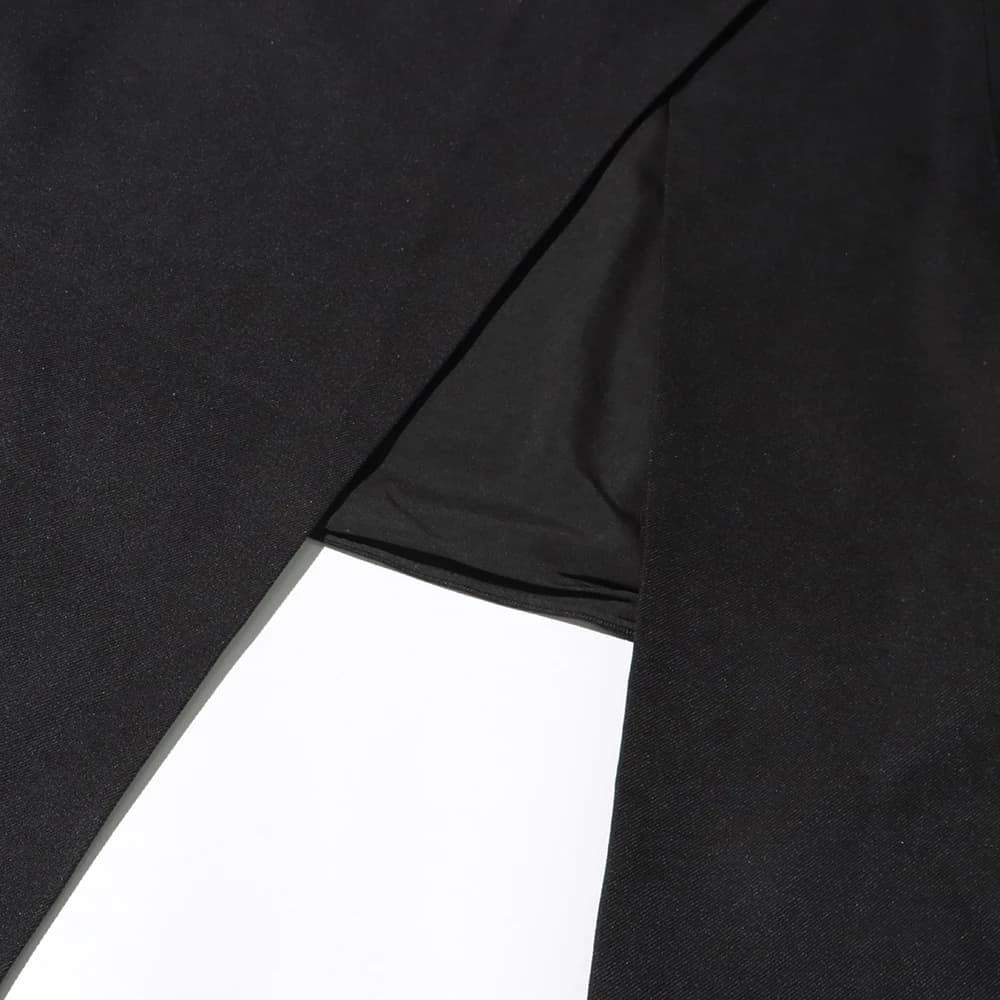 TWOTWINSTYLE détachable cape robes élégantes pour les femmes col carré sans manches taille haute hit