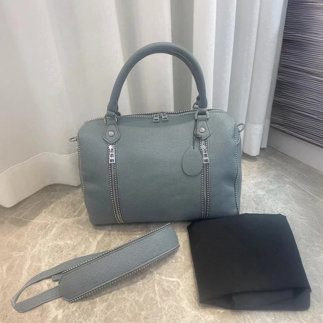 Sac à main seau en cuir noir à motif litchi, classique français, nouvelle collection 2026, pour femm