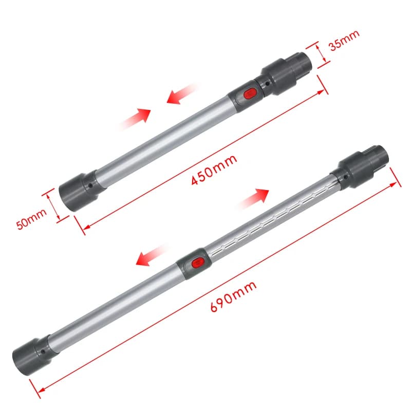 Tube d'extension de tige télescopique pour aspirateur Robot de balayage Dyson V7 V8 V10 V11 V15, acc