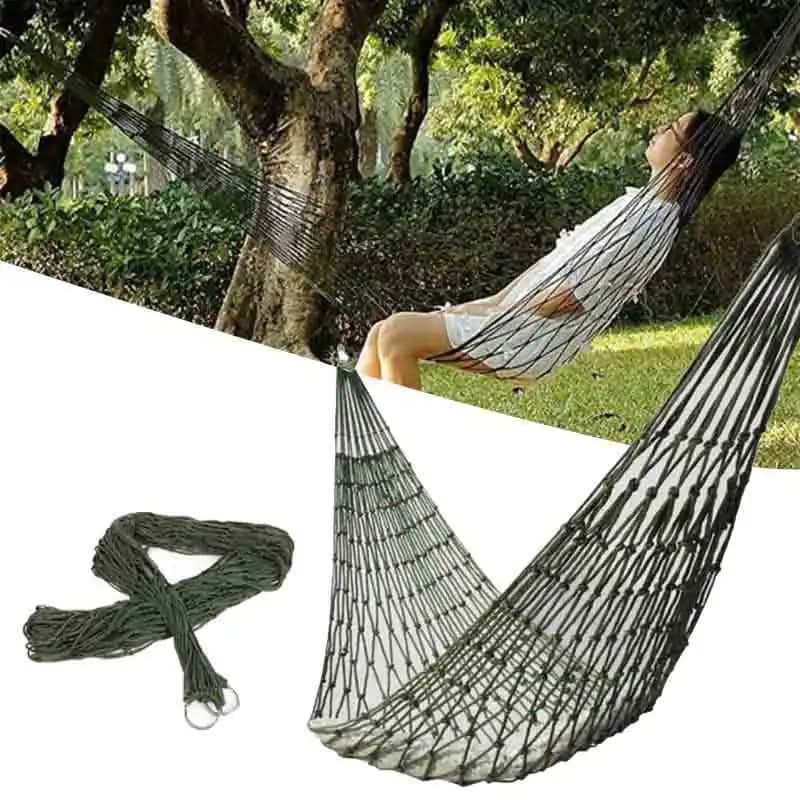 Hamac de Sport de plein air Portable, filet de maille de hamac de Camping en plein air pour jardin p