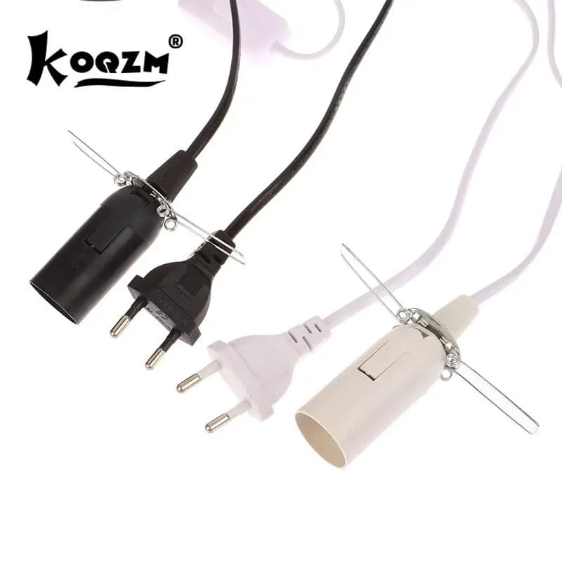 Base de lampe à douille E14 avec fil de commutation, support de suspension d'ampoule LED, suspension