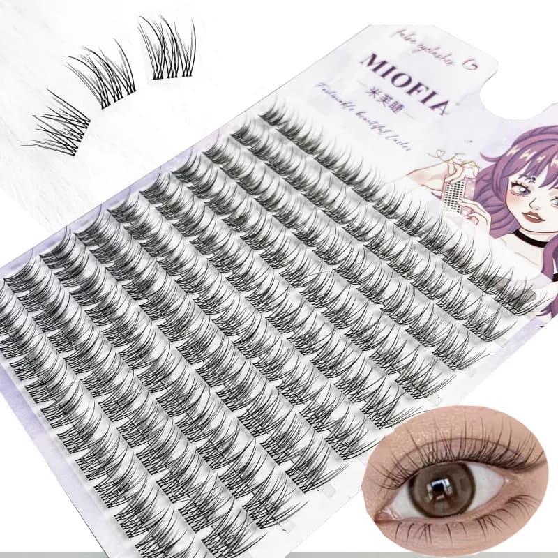 1/boîte 120 paquets vison faux cils naturel russe 3D laes individuel extension de cils cluster outil