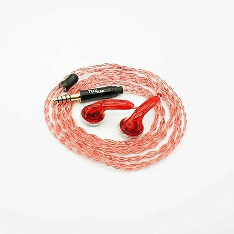 TGXEAR-Red Serratus Polymer DiaphLeurs m Dynamic Driver, Écouteur plat Audiophile, Écouteur HiFi, 30