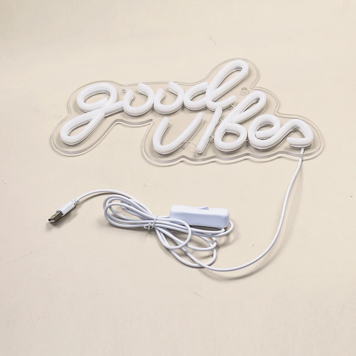 Chi-buy LED néon bonnes vibrations USB alimenté enseignes au néon veilleuse 3D mur Art & salle de je