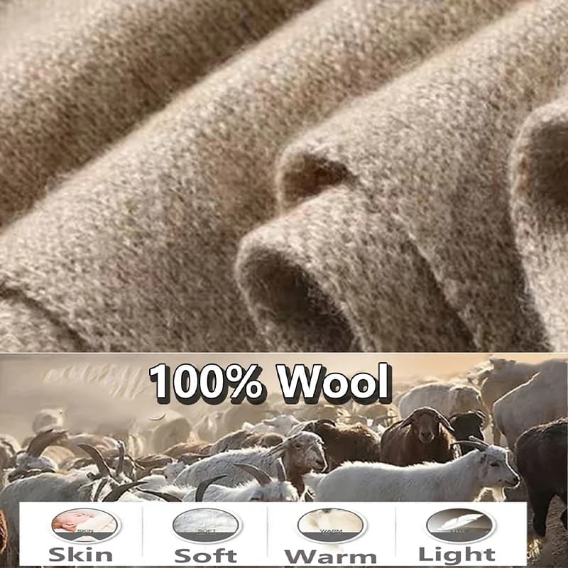 100% laine femmes tricoté châle écharpe doux chaud tricots Cardigan cape enveloppes épaule cou proté