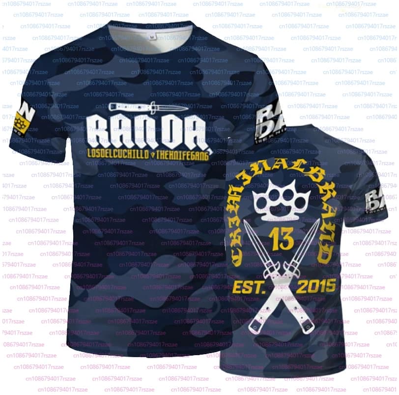 Vêtements de sport de boxe en plein air RANDA Camouflage Fans Jersey vêtements de combat d'entraînem
