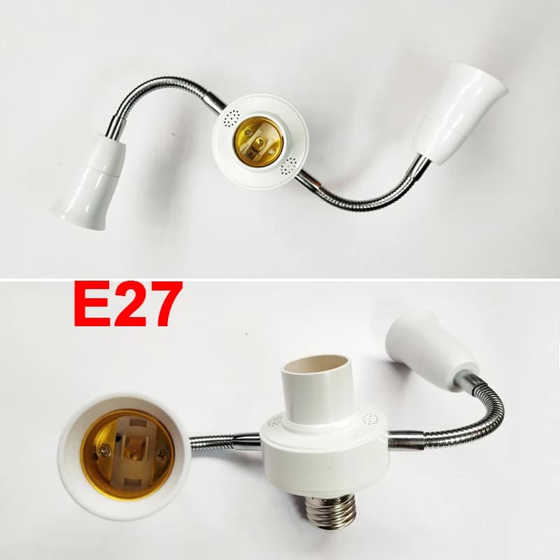 E27 multi tête tube flexible LED tête de lampe de conversion universelle double tête lampe étendue t