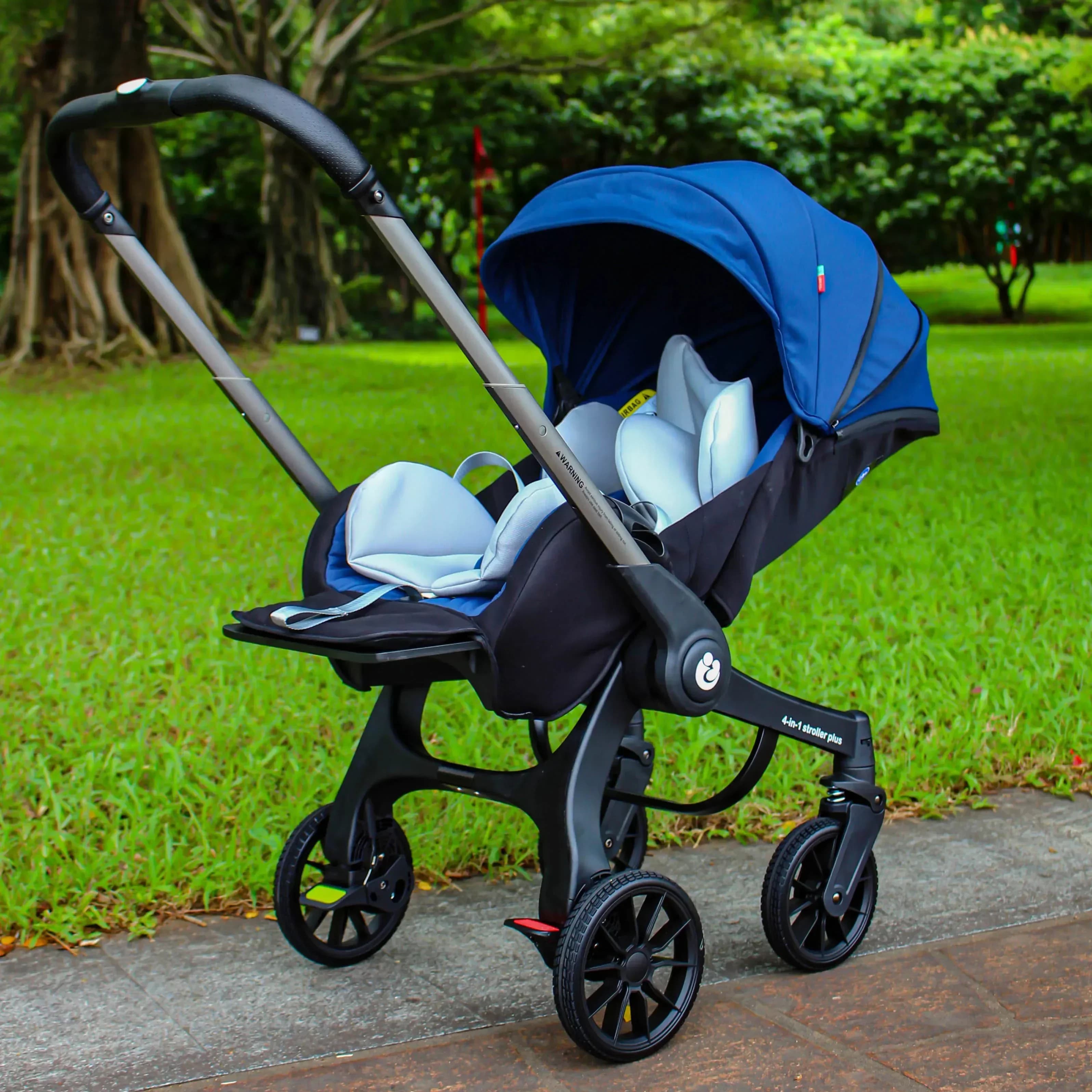 UE en Stock 4In1 bébé poussette, poussette multifonctionnelle pliable avec siège auto landau Portabl