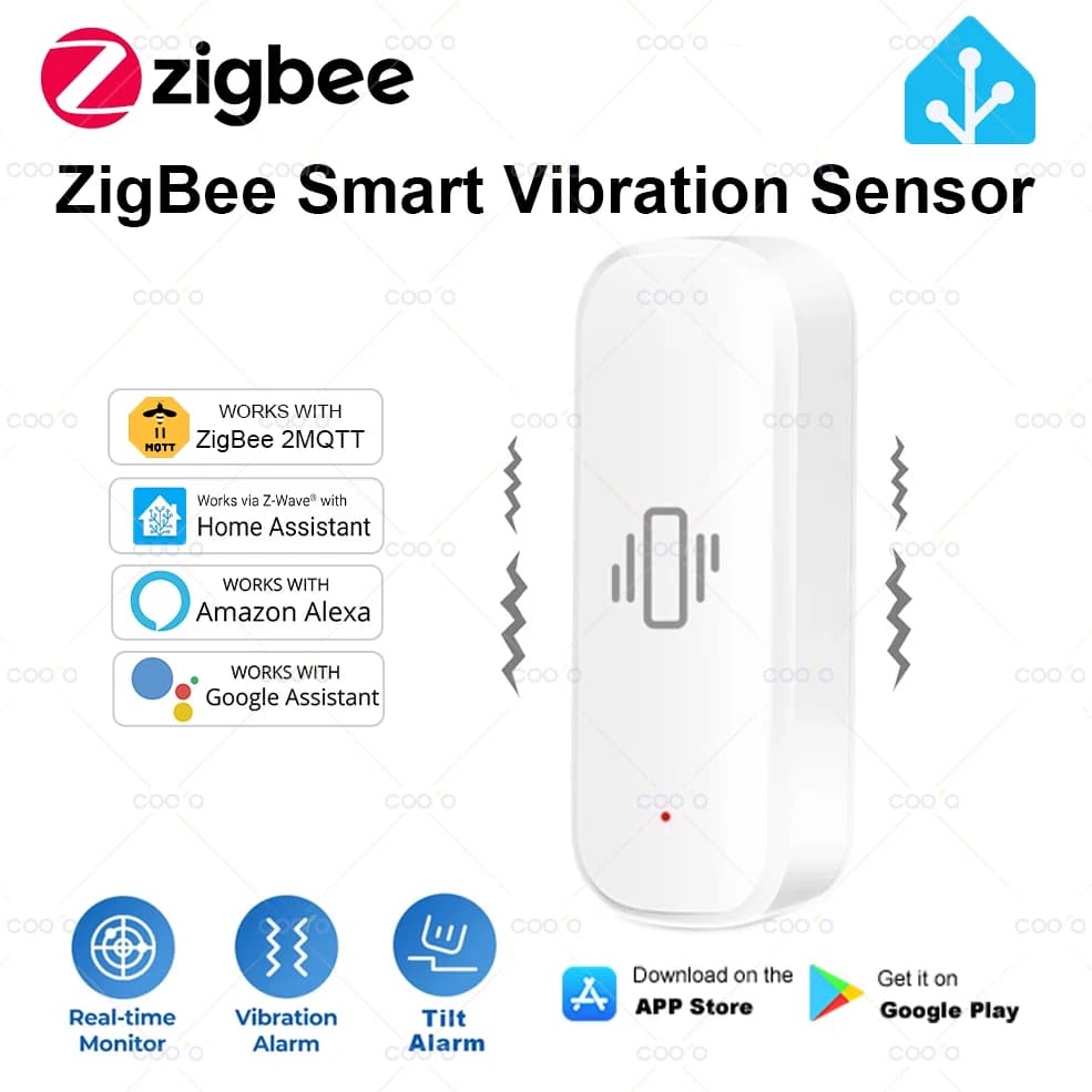 ZigBee capteur de vibrations intelligent surveillance en temps réel alarme de détection de porte fen