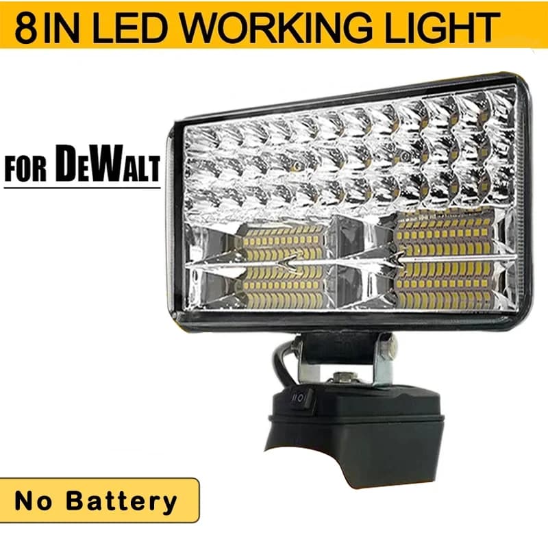 Projecteurs de travail portables à LED sans fil, outil d'urgence, adapté à la batterie Dewalt 18V, p