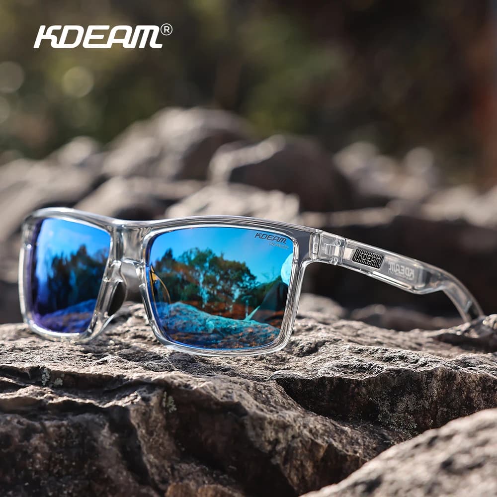 KDEAM lunettes de soleil surdimensionnées pour hommes polarisées TR90 lunettes de soleil grande tail