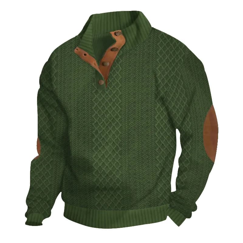 Pull jacquard tricoté à col montant et manches longues pour homme, collection automne-hiver 2026, be