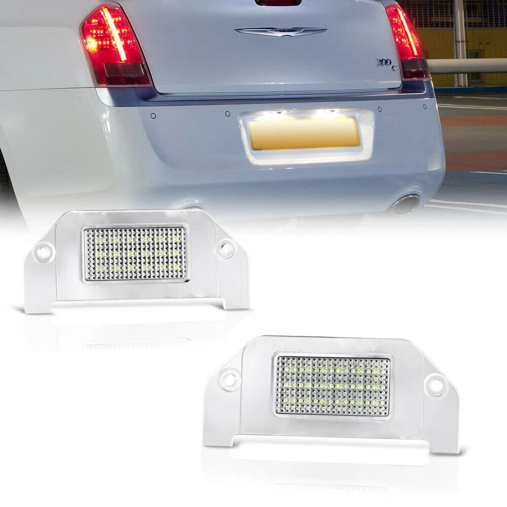 Ensemble d'éclairage de plaque d'immatriculation LED SMD complet, blanc pur, LH + RH pour 05-14, fus