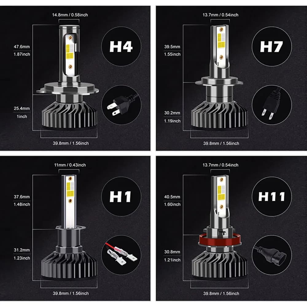 Infitary 4 couleurs et Flash LED phares de voiture Auto H7 H4 H1 H3 H8 H9 H11 9005 9006 clignotant 3