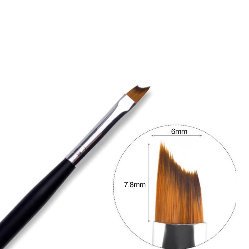 Brosse à ongles à pointe française en forme de demi-lune, Gel UV, peinture acrylique, stylo à dessin