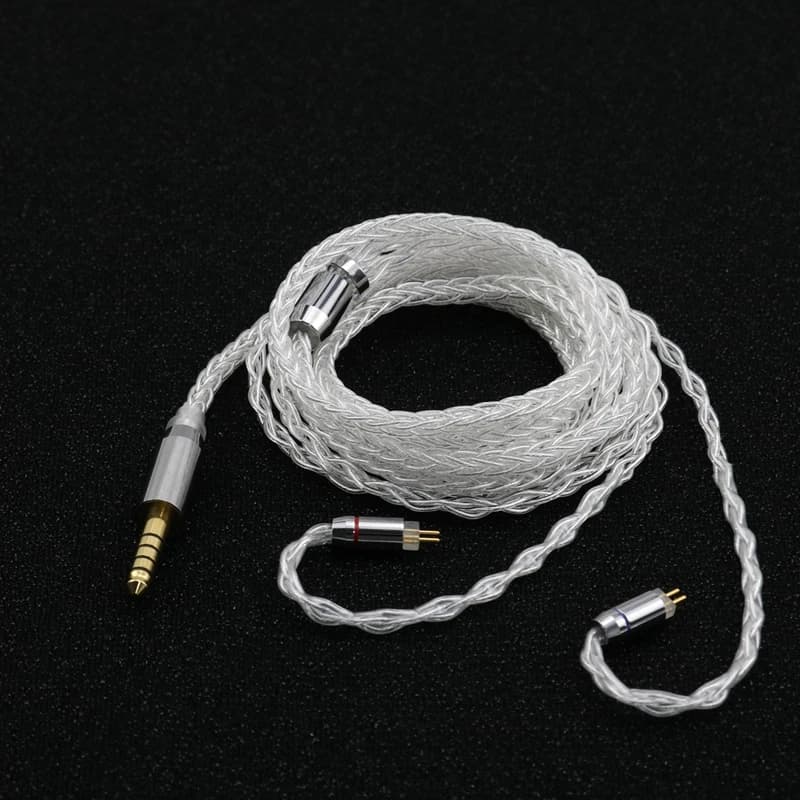 XINHS-Câble de mise à niveau pour écouteurs en argent pur G18, fil sinc, prise avec MMCX, 2 broches,
