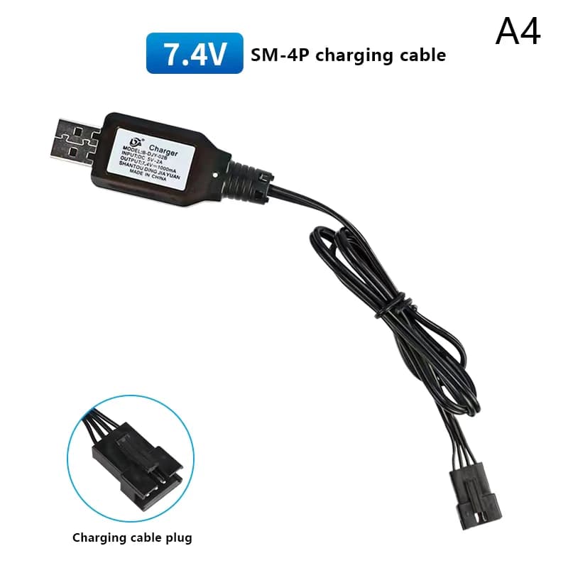 Chargeur 7,4 V (3,7 V x 2) SM-2P/3P SM-4P Reverse XH-3P/4P pour batterie Li-ion, jouets électriques 