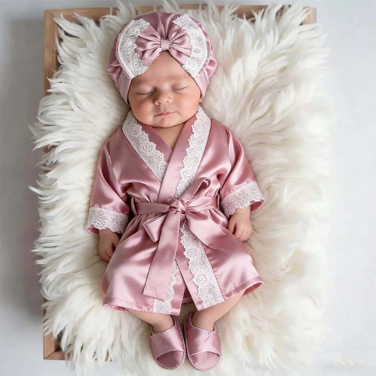 Ensemble de 3 tenues de photographie pour nouveau-nés, 1 mois, 100 jours, robe en dentelle pour bébé