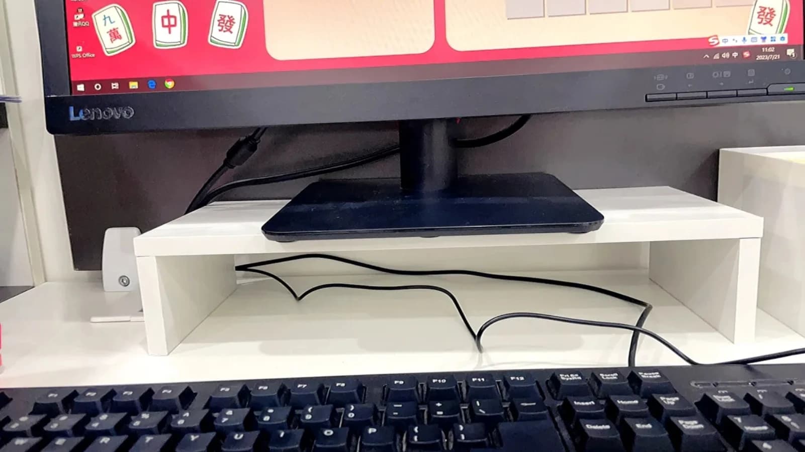 Support pour moniteur – Support ergonomique pour ordinateur portable, organisateur de bureau, rangem