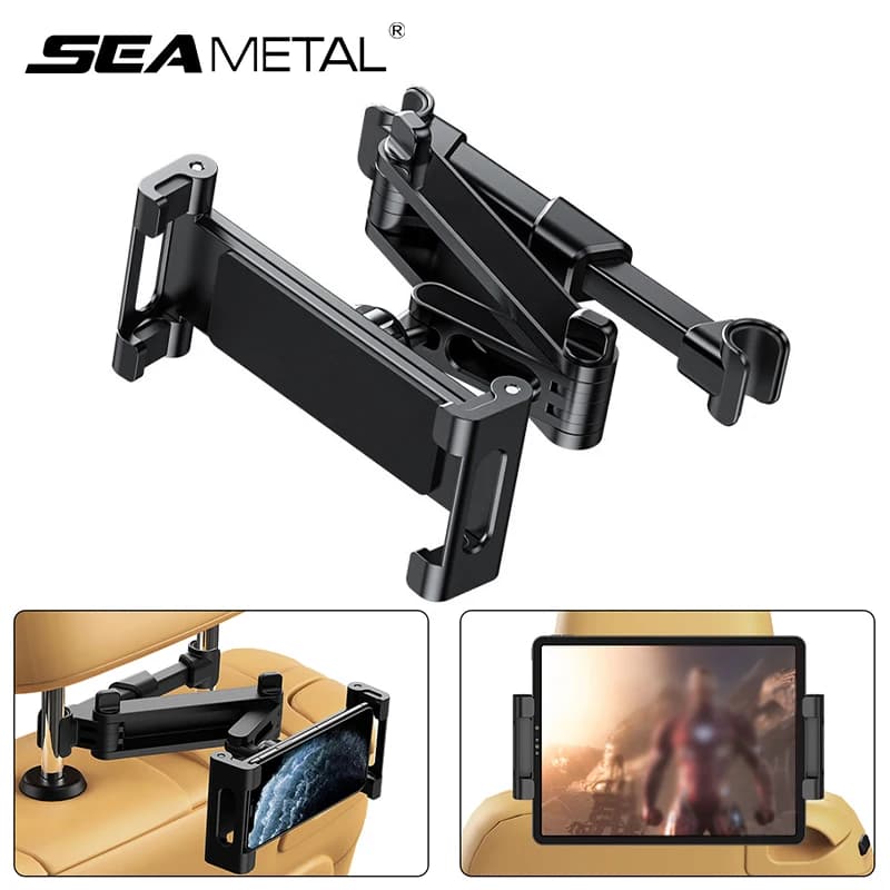 SEAMETAL télescopique voiture oreiller arrière support pour téléphone tablette rotatif siège de voit