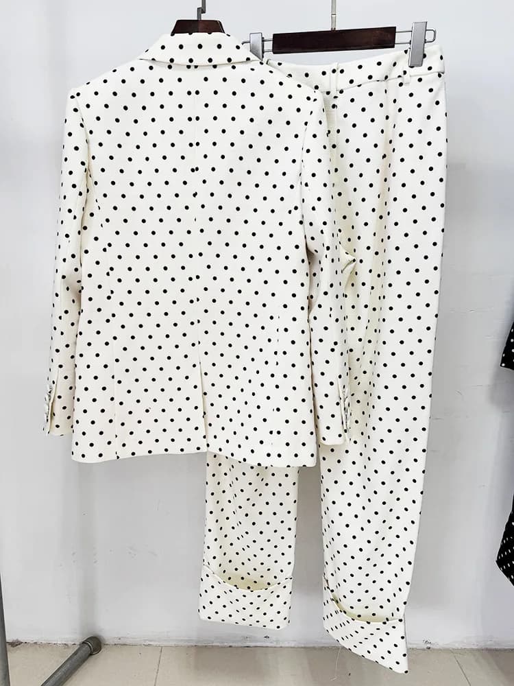 HIGH STREET Nouveauté 2026 Ensemble tailleur-pantalon de créateur pour femme, 2 pièces, avec blazer 