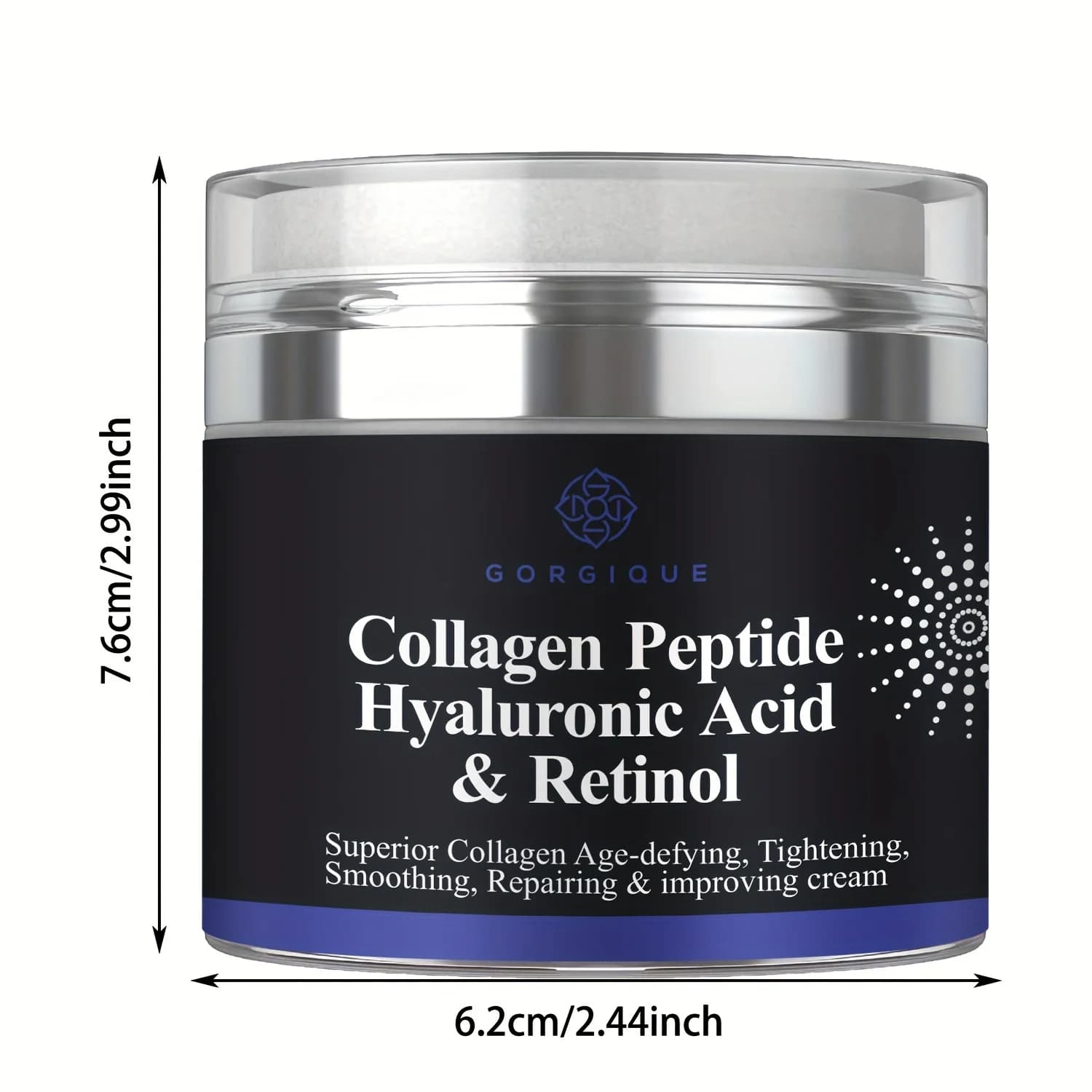 Crème peptidique au collagène, Anti-rides, acide hyaluronique et rétinol, raffermissante et raffermi