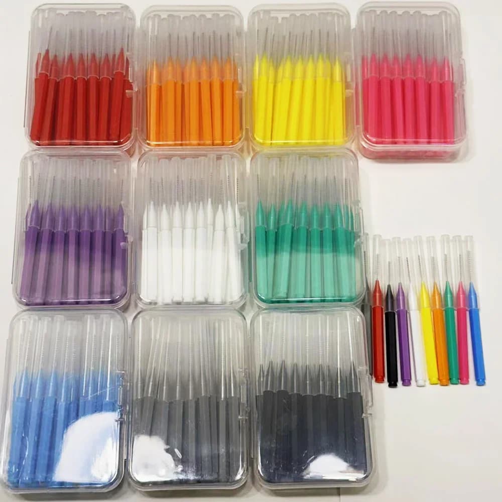 Brosses Interdentaires pour le Nettoyage Orthodontique, Micro Brosses Souples, entre les Dents, Livr