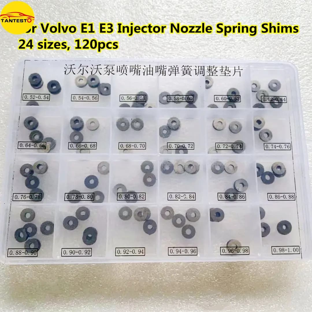 Buse d'injecteur Diesel pour Volvo E1-2PINS E3-4PINS EUI EUP, 50 pièces, réglage à ressort, rondelle