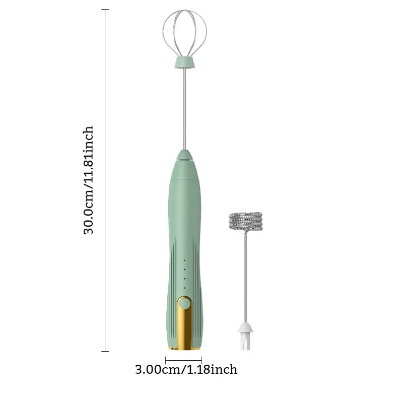 Mousseur à lait électrique, Rechargeable par USB, mélangeur de mousse, café, crème, cappuccino, bois
